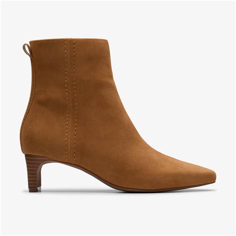 Womens Edina Up Tan Suede Ankle Boots | Clarks