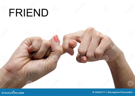 Woman Hand Sign FRIEND ASL American Sign Language Stock Photo ...