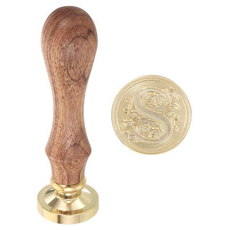 Uxcell Alphabet S Wax Seal Stamp Initial Letter Sealing Wax Stamp ...