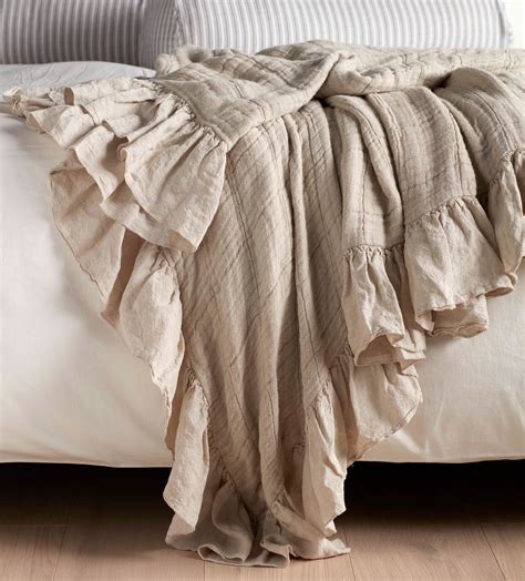 Natural Rosa Cotton Linen Throw | Secret Linen Store
