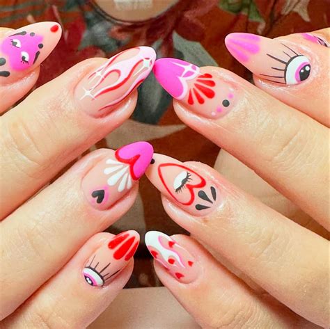 15 Elegant Pink And Red Nails - Sparkling Boy Ideas