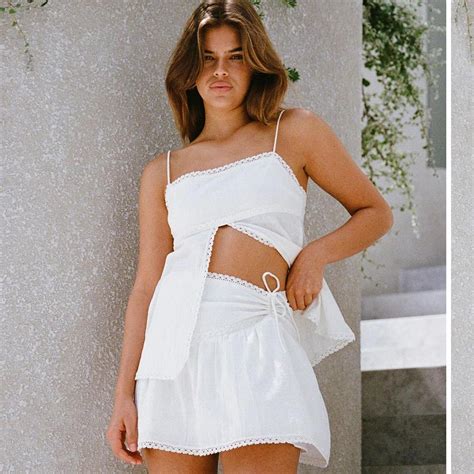 Sabo Skirt Alani draw skirt RRP $78 Alani split top... - Depop