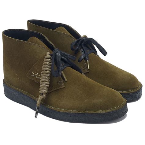 Clarks olive suede desert boots online