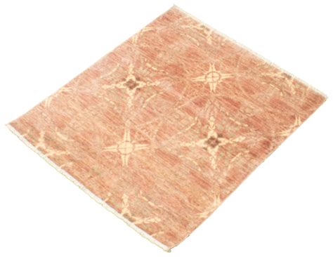 Isabelline Hand-Knotted Lahore Finest Tan Wool Rug 3'11" X 4'4 ...