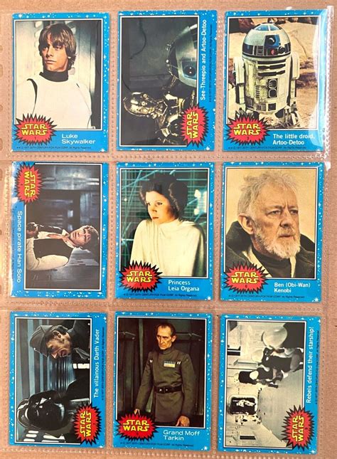 Full set of 66 Star Wars Trading Cards - Series 1 (Blue) 1977 | eBay