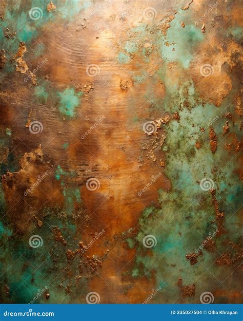 Textured Copper Surface with a Natural Patina and Slight Greenish ...