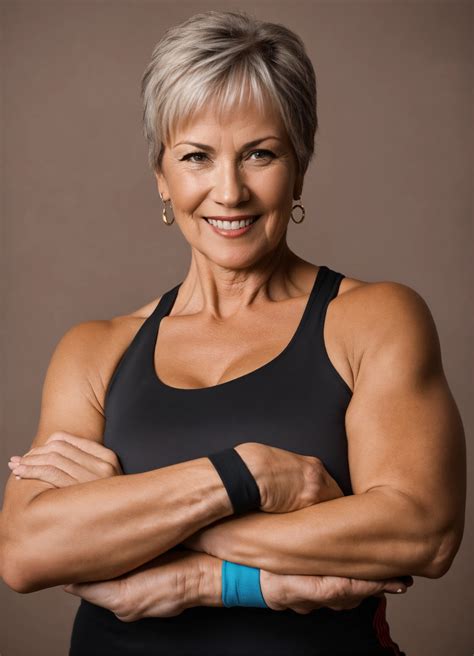 Lexica - 55 years old woman ready to armwrestle