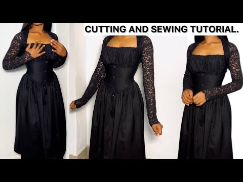 How to Cut and Sew this Stylish Milkmaid dress with Gathered Basque Waistline.