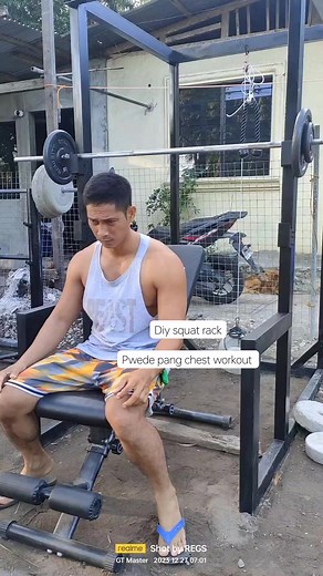 2.9K views · 87 reactions | Diy squat rack pwede din pang chest workout | REGS | Facebook