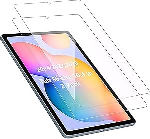 Benazcap Screen Protector for Samsung Galaxy Tab S6 Lite 10.4 Inch, Clear Tempered-Glass Flim Screen Protector for Samsung Galaxy Tab S6 Lite 10.4 P610/P615 Tablet 2020 Release, 2-Pack