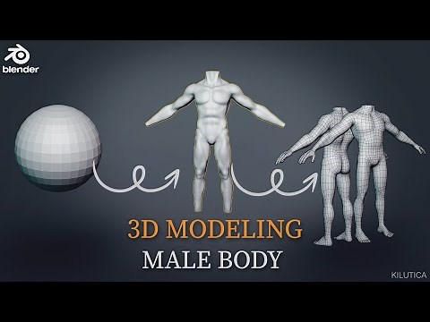 [Blender 4] Male Body base Tutorial | Sculpting Retopology Box Modeling