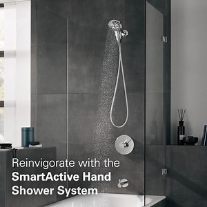 Enjoy intuitive controls, eco-friendly design, and luxurious spa-like features. Learn more about the power of SmartActive - https://www.grohe.ca/Hand-Showers-Accessories/Hand-Shower-3-Sprays-175-gpm/GROHE-CHROME-26545000 #GROHEDesign #GROHEShower #ShowerDesign #ShowerInspo #BathroomInspo #DreamHome #ModernBathroom | GROHE Canada