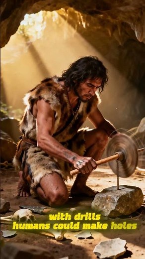 The First Drill | Stone Age Technology | 35,000 BCE Human Invention #FirstDrill #HumanHistory