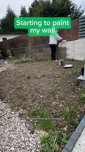 Starting to paint my wall #painting #wallprep #wallpainting #cleaning #garden #gardenuk | Marcella Buer