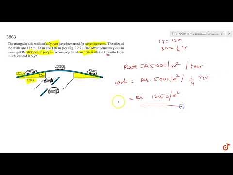 The triangular side walls of a flyover have been used for advertisements. The sides of the walls...