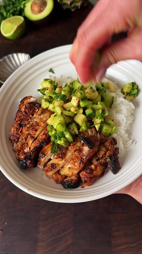 Peanut Lime Chicken with Pineapple Salsa Recipe