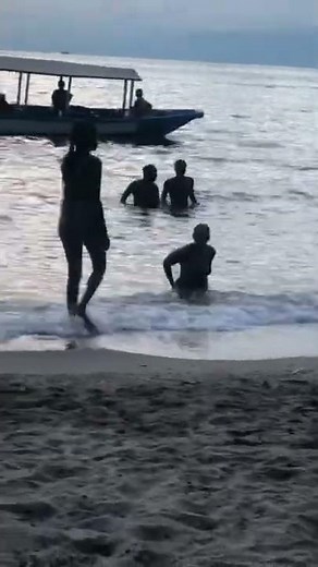 She like swimming naked