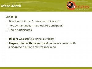 Finger contamination and positive C.trachomatis urine samples
