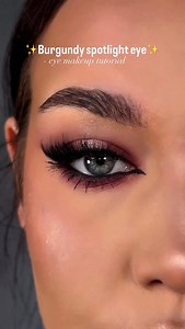 Burgundy spotlight eye makeup ✨ How to do spotlight sparkle eye makeup 🫶🏼 EYES @narsissist soft matte concealer and black liquid eyeliner @charlottetilbury sensual sunset eyeshadow palette @beautybay bright matte eyeshadow palette @toofacedlovestheuk disco crush glitter @maccosmeticsuki black eyeliner @lorealparis paradise big deal waterproof mascara #makeup #makeuptutorial #eyemakeupideas | Amy Johnston Art