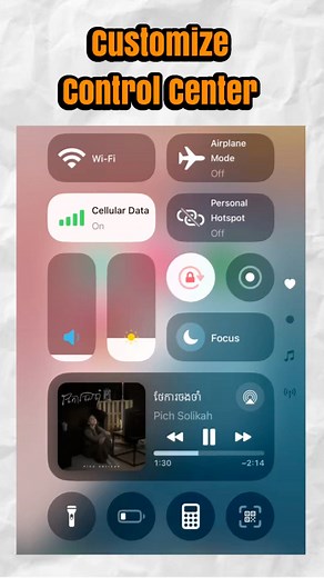 75K views · 2.3K reactions | Customize control center ក្នុងទូរស័ព្ទដៃ iPhone | Technology Cambodia | Facebook