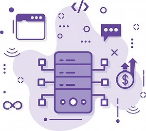 Backup Server Digital Circuit Concept, Server Rack Sign, Mainframe...