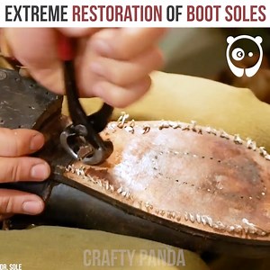 11K views · 73 reactions | Extreme Restoration Of Boot Soles Partner: Dr. Sole: youtube.com/channel/UCm1C6pjjN3d9ireopg3UVwQ Dr. Sole | Crafty School | Facebook
