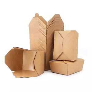 [Hot Item] Eco Friendly Biodegradable PLA Coated Kraft Paper Bakery Box Packaging Food Containers