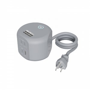 [Hot Item] Us 2 AC Outlets Power Strip with Port Flag Plug Surge Protect 1875W 125V 15A Extension Code with 100W USB Charging Ports