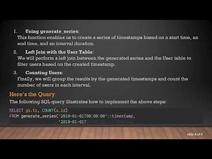 Counting Users in PostgreSQL: Efficiently Group Data by DateTime Intervals