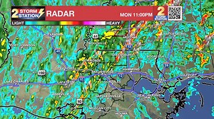 *11pm Radar Update* - A line of showers and storms is moving through Baton Rouge. The severe threat is over for Baton Rouge, but areas east and southeast should still monitor this line. It has exhibited a weakening trend, but parts of the line could still get stronger. | WBRZ Weather