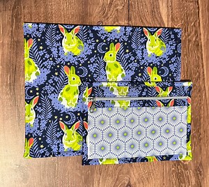 Vinyl Cross Stitch Project Bag - Embroidery Bag - Project Bag - Knitting & Crochet Bag - Organizer - Bunny Project Bag - Notions - Rabbit - Etsy