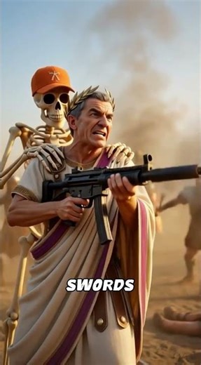 What If Julius Caesar Had a Machine Gun? 🔫🏛️ #shorts