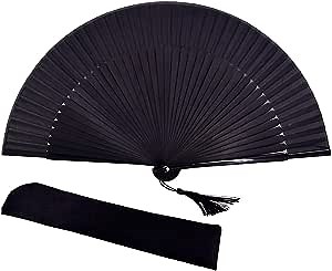 Small Folding Hand Fan – Women Hand Held Fans, Retro Bamboo Silk Fans for Festivals Wedding Dancing Party
