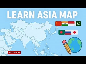 Asia map - All Asian countries show. #asiamap #geography