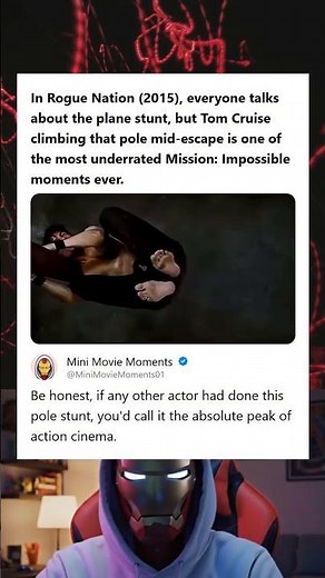Mission Impossible Rogue Nation 2015 Tom Cruise Climbing Pole Mid-Escape Is Underrated