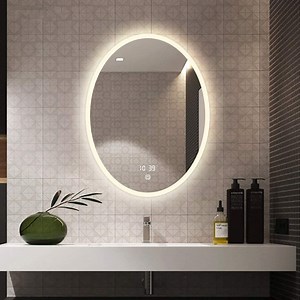 [Hot Item] Design Oval Wall Mounted Smart LED Mirror Cabinet Hotel LED Backlit Light Mirror Custom Made Size Mirror LED