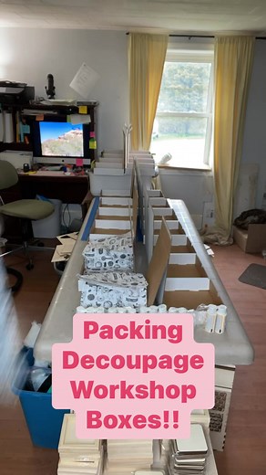 it was a busy day in the studio about the Decoupage Workshop boxes are getting filled!! | Shabby Chic Vintage Vanlife Chicks