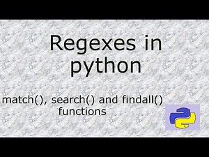 Regexs in Python: match(), search() and findall() functions