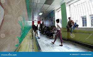 Patients Waiting in Queue at Hospital Lobby Stock Video - Video of waiting, patient: 108926377