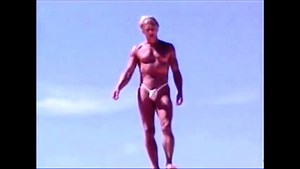 Tanned Guy On Beach In Tiny String Thong (temporarily!) at DrTuber