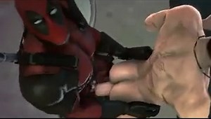 Deadpool ass fuck and cum