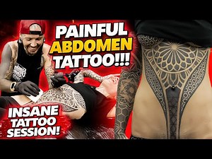 Tattooing a Sacred Geometry Stomach Pattern (This Shading Changed Everything)