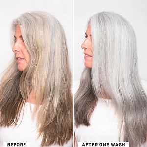 Tired of brassy blonde hair? Time to say buh-bye to dull tones with BRB Blonde Purple Shampoo & Conditioner! 🌟 Our magic formula tones and strengthens, giving you that salon-fresh vibe wherever you go. 💜 Get ready to rock your brightest blonde with every wash! | Beachwaver Co.