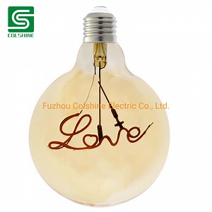[Hot Item] Decorative Vintage LED Light Bulb Globe G125 Filament Bulb Love