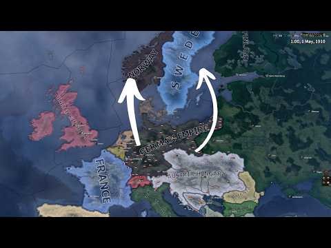 WHAT IF GERMANY INVADED SCANDINAVIA IN 1910 / HOI4 TIMELAPSE