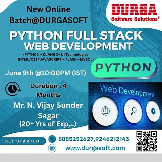 🚀 New Online Batch Alert @ DURGASOFT!