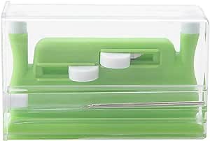 Desk Needle Threader, Automatic Double Needle Hand Threader Hand Threader Green Double Hole Needle Threader Insertion Tool for Sewing Machine DIY Hand Made Works Threader