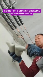 19mm insulation dressing Refnet or Y branch VRF #reyroblesbusico #hvac #vrf #ofwqatar #reelsvideo | Rey Robles Busico