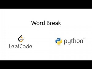 Leetcode - Word Break (Python)