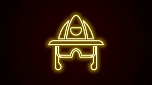 Glowing Neon Line Firefighter Helmet Fireman: стоковое видео (без лицензионных платежей), 1104976585 | Shutterstock